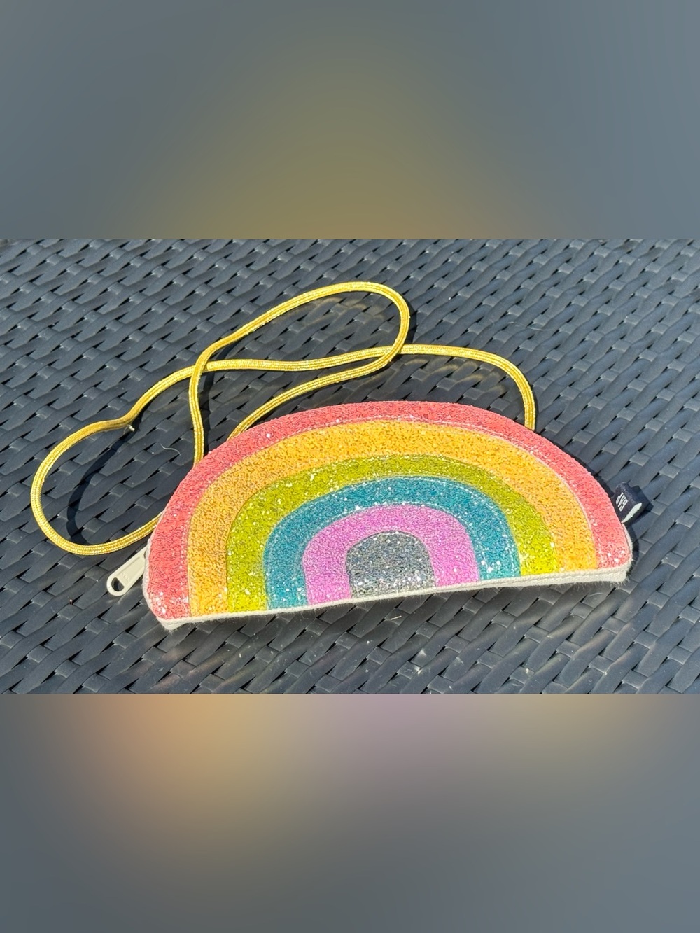 GAP Kids Glitter Rainbow Crossbody Bag